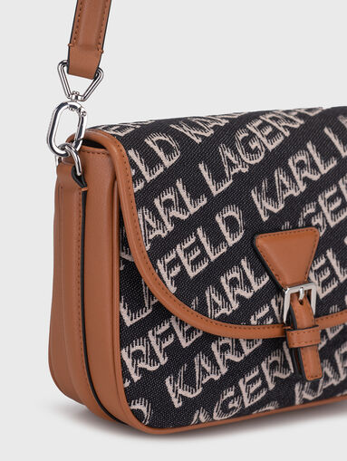 K/ESSENTIAL crosssbody bag with monogram logo print - 5