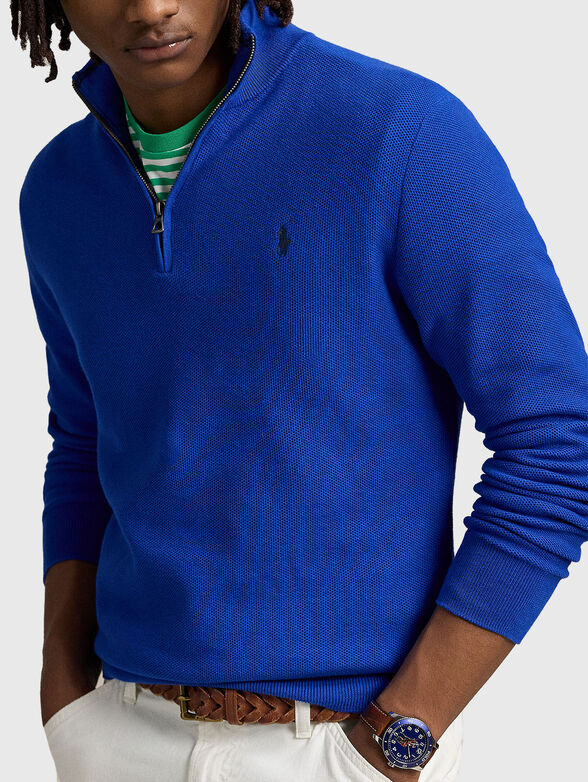 Cotton sweater with logo - 4