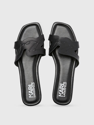 BRIO leather slippers with logo - 5