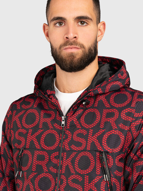 Monogram logo-print jacket  - 4