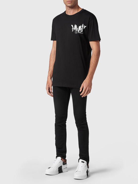 HAWAII black cotton T-shirt with print - 4