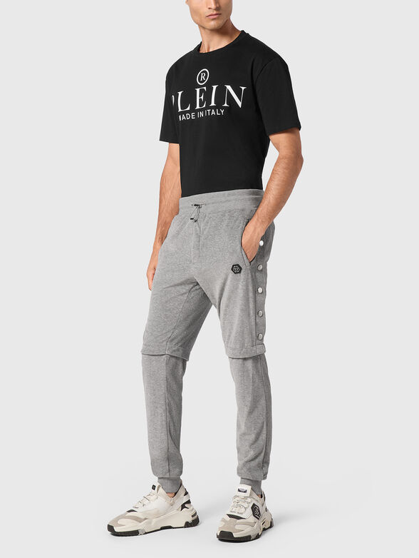 Logo accent jogging trousers in black  - 4