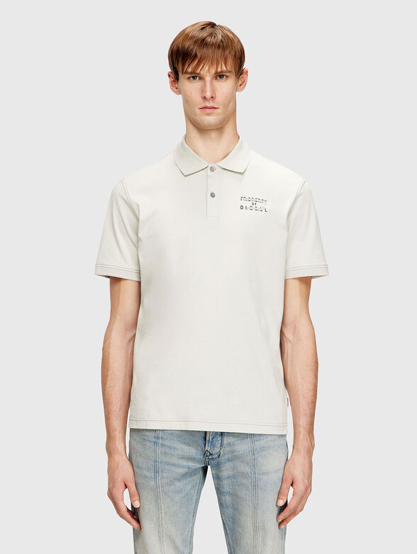 Cotton polo shirt with logo - 1