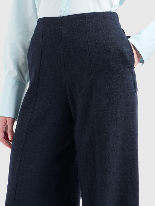 Straight high-waisted trousers - 3