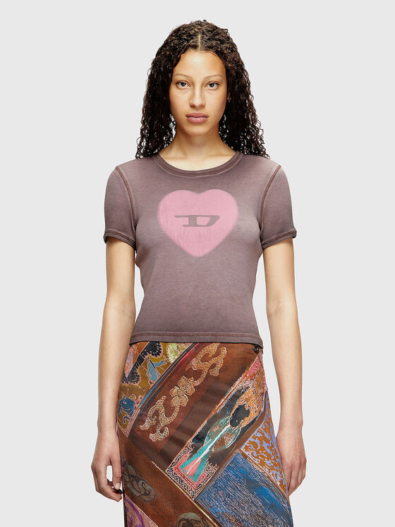 T-ELE beige T-shirt with washed effect - 1