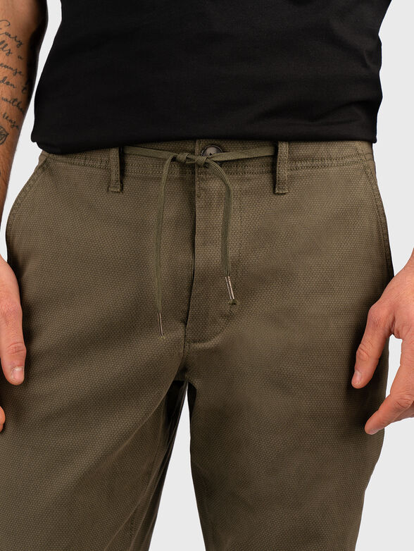 Green trousers with ties  - 4