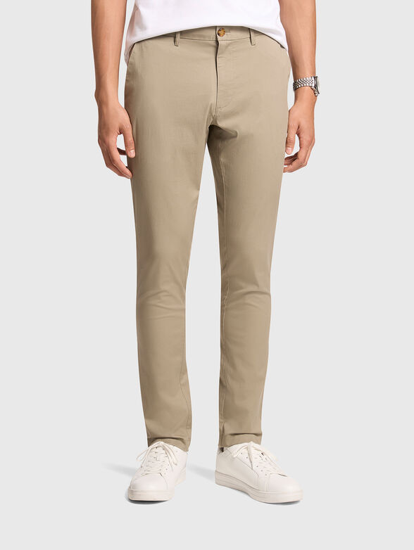 Chino trousers in beige - 1