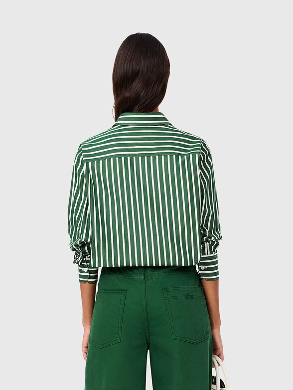 Striped long sleeved cotton shirt - 3
