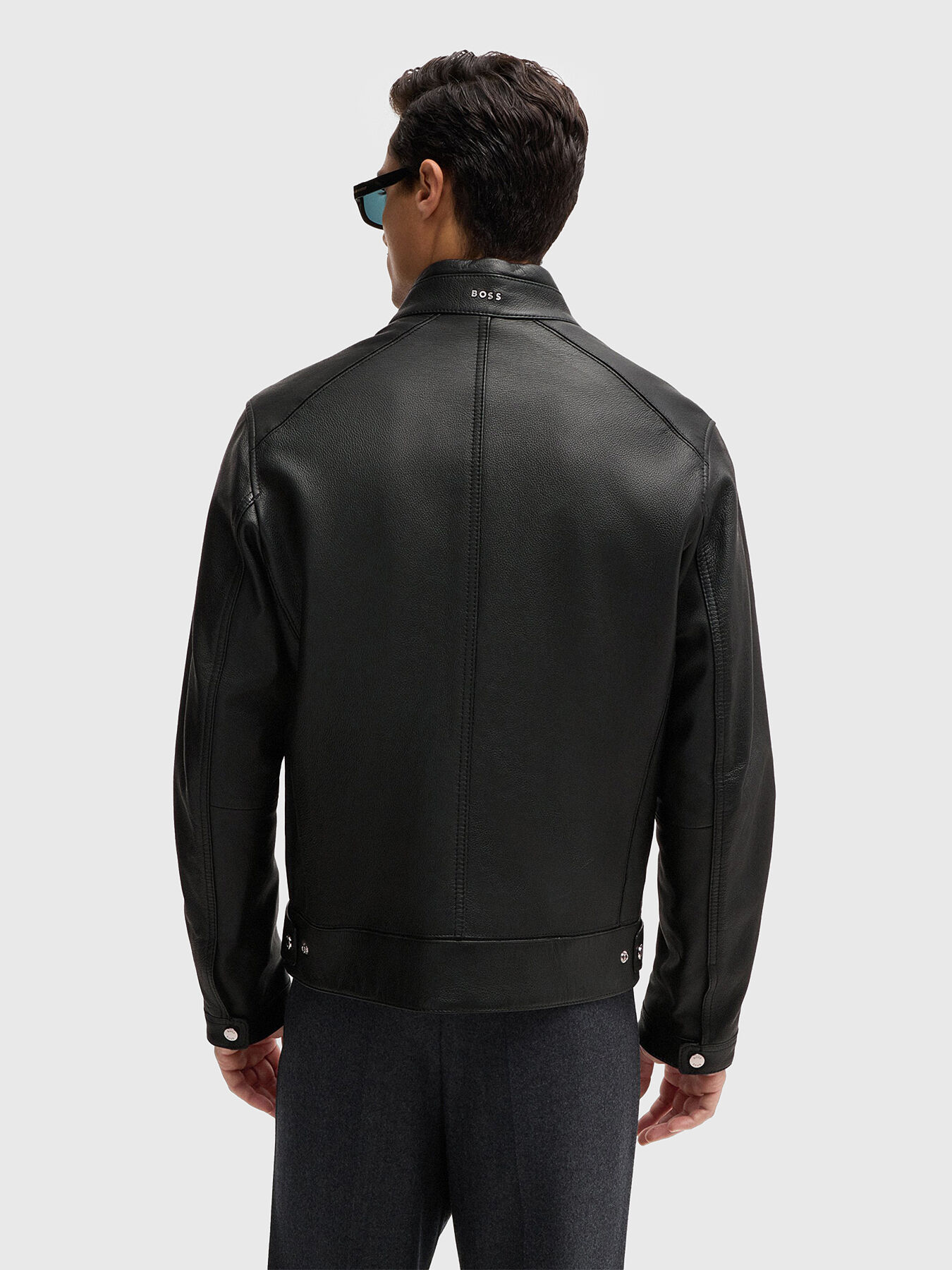 H-MANSELL2 leather jacket brand BOSS — Globalbrandsstore.com/en