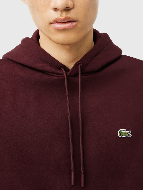 Hooded sweatshirt with logo accent - 4