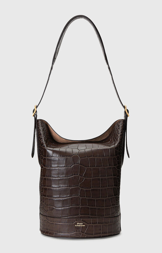 Polo Ralph Ralph Lauren Crocodile Handbag Croc-effect Leather Bag