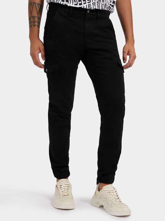 Черен карго панталон NEW KOMBAT - 1