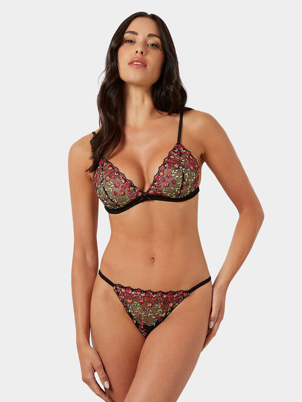 Tulle bra with triangular cups GARDEN BLOOM - 2