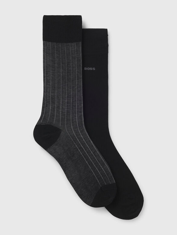 Set of two pairs of cotton-blend socks - 2