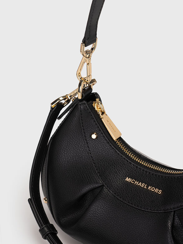 Black bag with eyelets and metal logo - 6