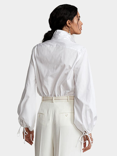 Cotton shirt with laces on the sleeves - 3