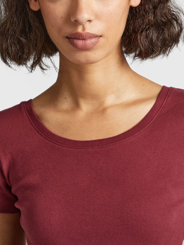 BABETTE SOLID T-shirt with crossed straps on the back - 4