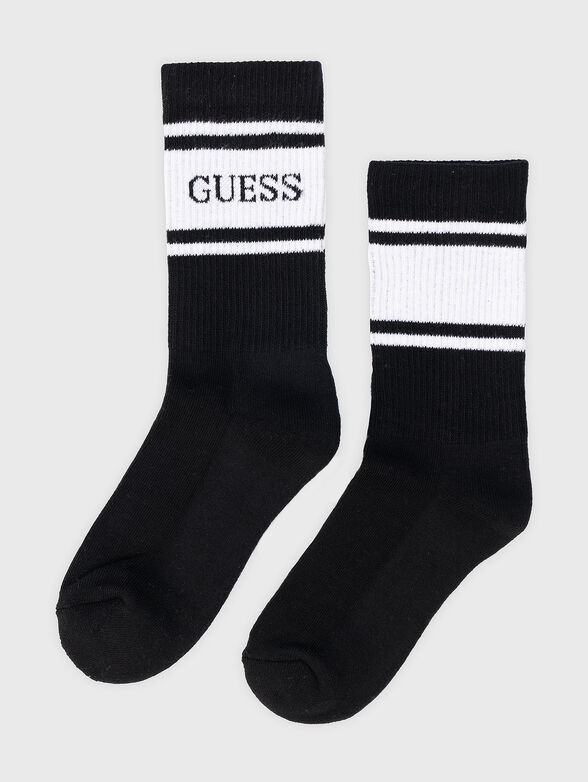 Black socks with logo accent  - 1