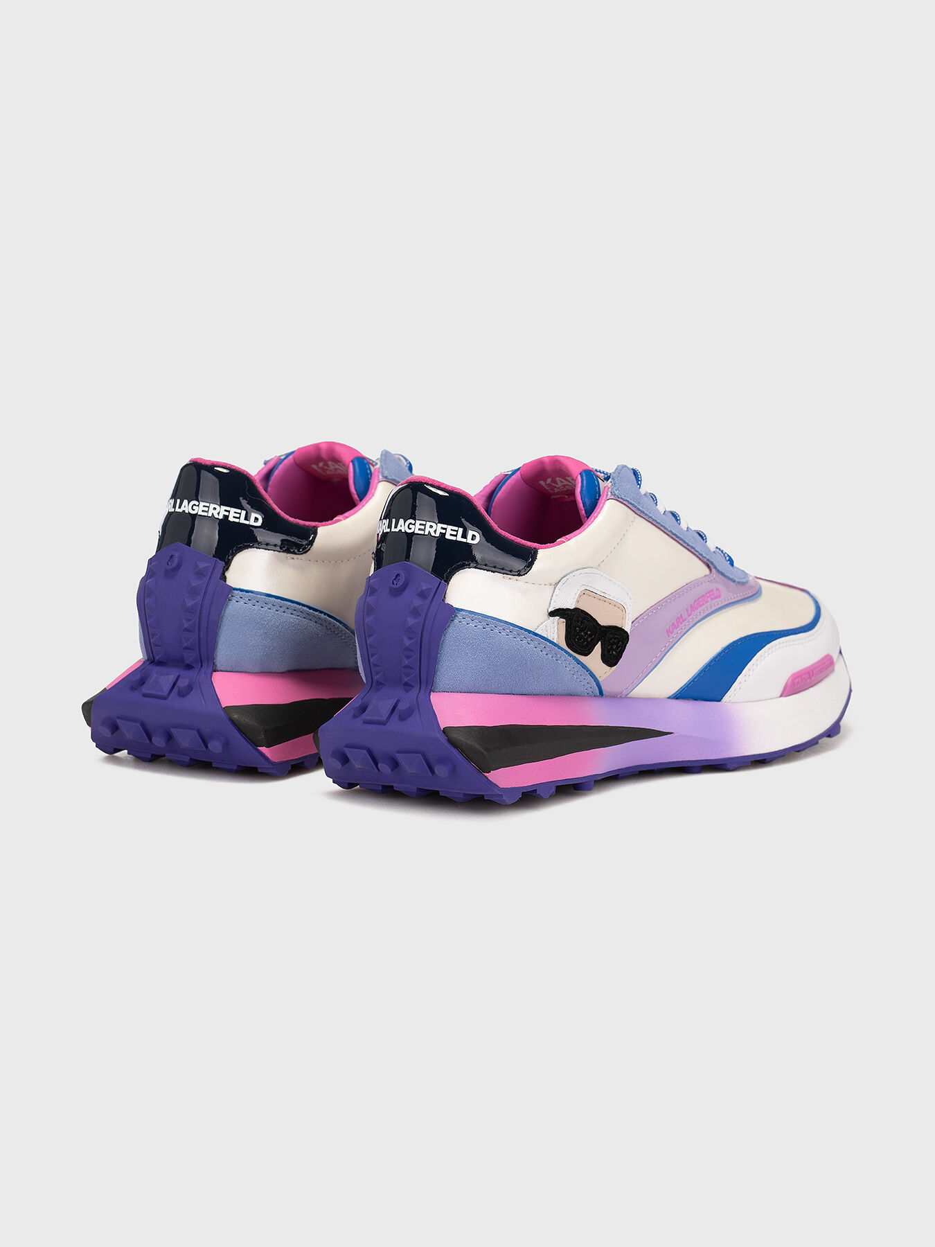 ZONE black sports shoes with logo accents brand Karl