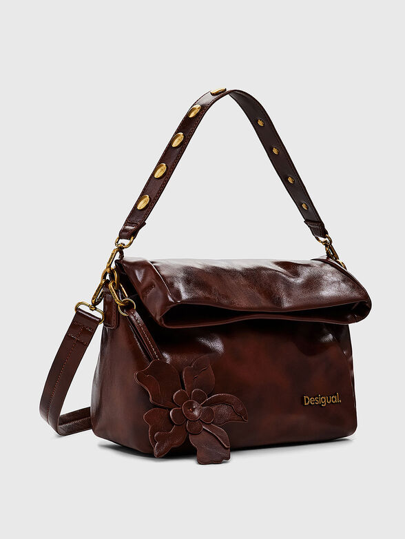 Bag with eyelets and floral motif - 4