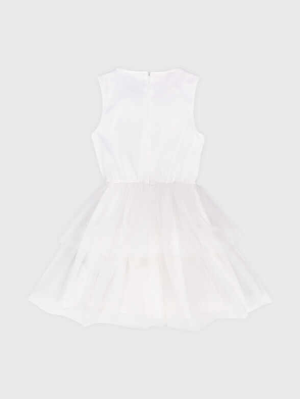 Dresses with ruffle in white color - 2