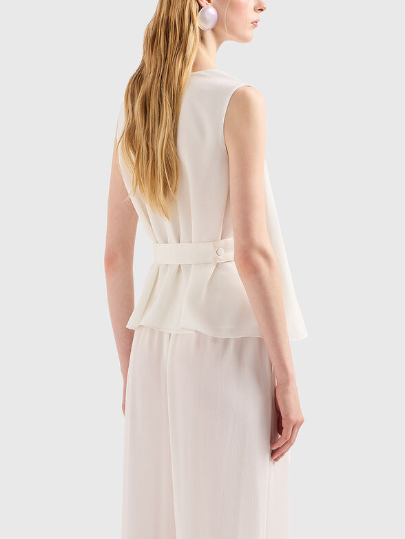 Top in white with belt  - 3