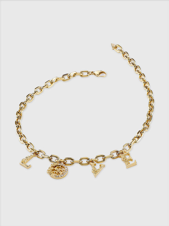 LOVE & FLOWERS necklace with logo - 1