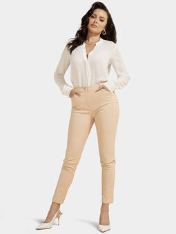 Skinny pants in beige color - 5