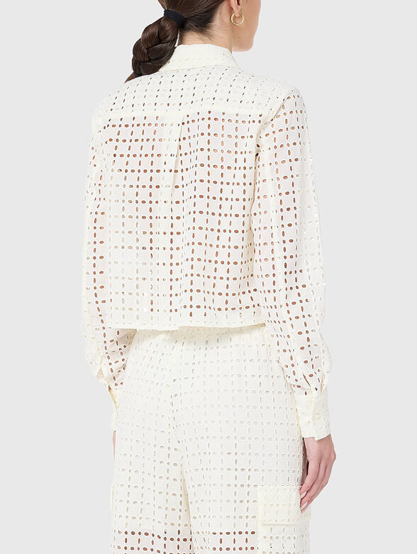 Cropped perforated shirt  - 2
