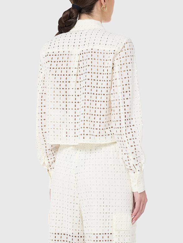 Cropped perforated shirt  - 3
