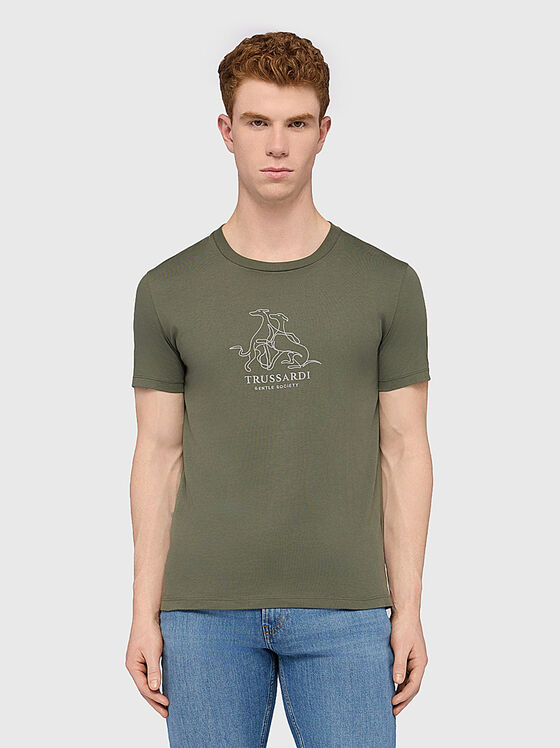 Cotton T-shirt with logo - 1