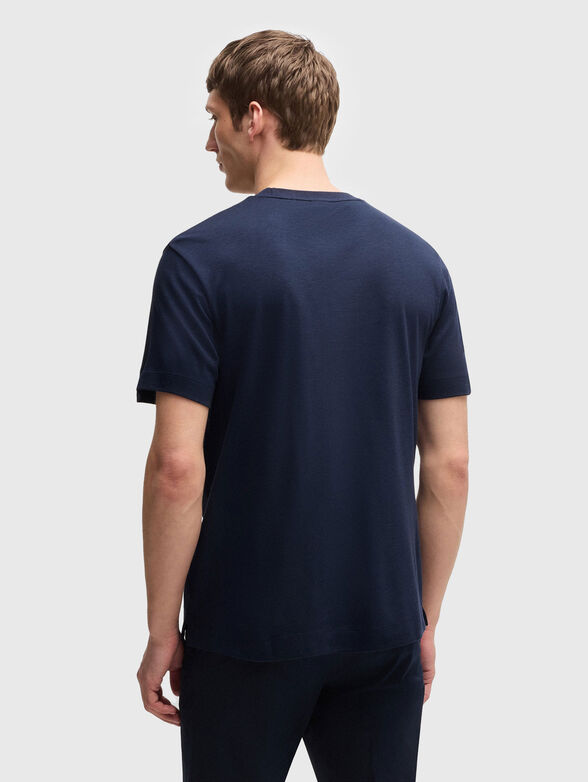 Cotton T-shirt with oval neckline - 3