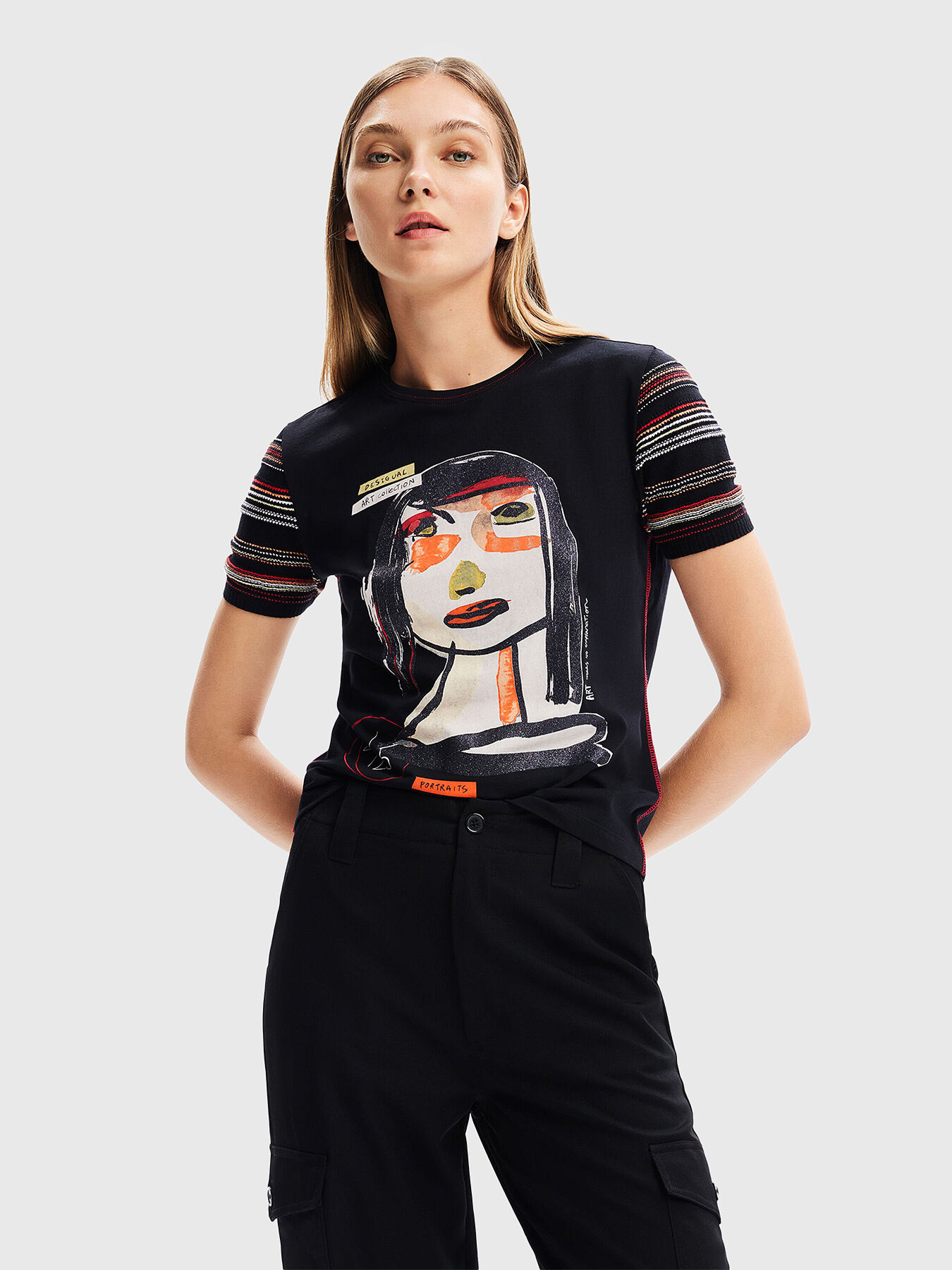 T-shirt with art print brand DESIGUAL — Globalbrandsstore.com/en