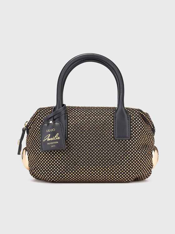 Чанта с апликирани кристали и дълга презрамка - 1