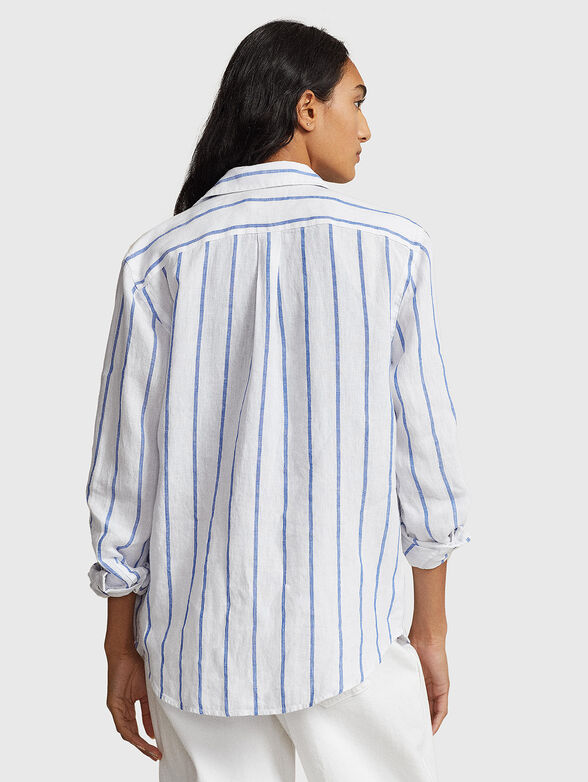 Striped shirt in linen  - 3