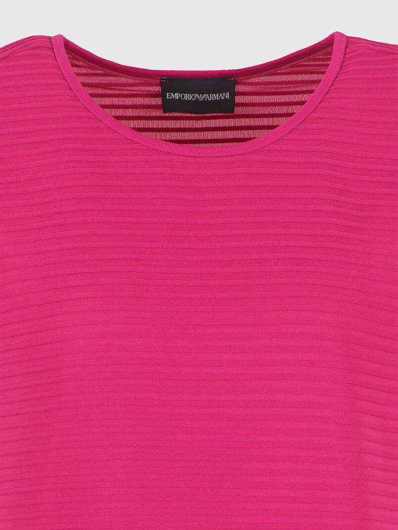 Jacquard top in fuxia colour - 3