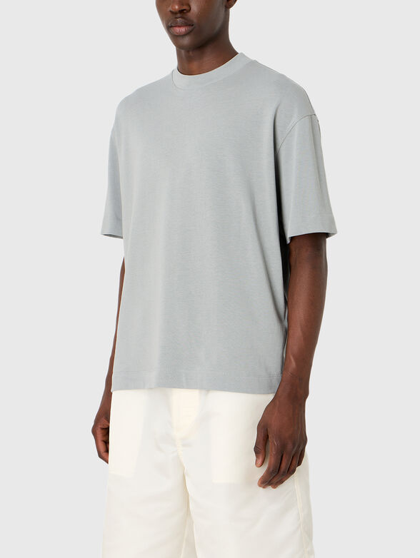 Grey T-shirt with logo detail on the back - 1