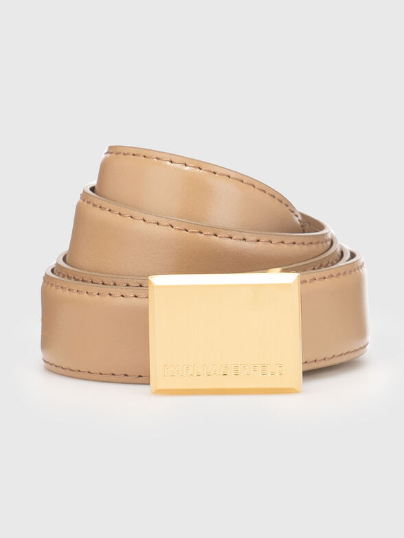 Leather belt with logo - 1