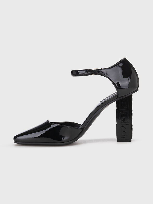 JENNIFER 02 black shoes with accent heel  - 4