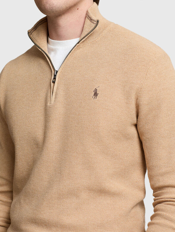 Sweater with zip collar - 4