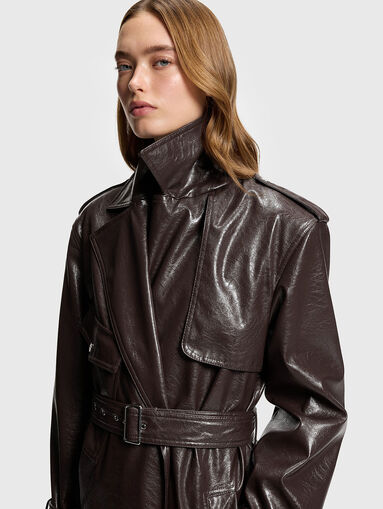 Trench coat with waist belt - 4