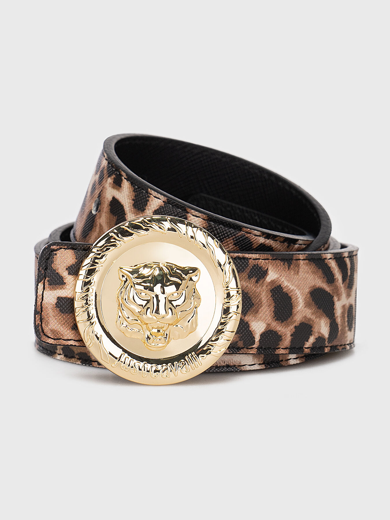 Reversible belt with animal print brand Just Cavalli