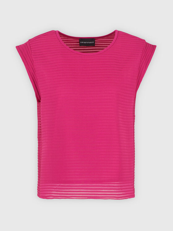 Jacquard top in fuxia colour - 1
