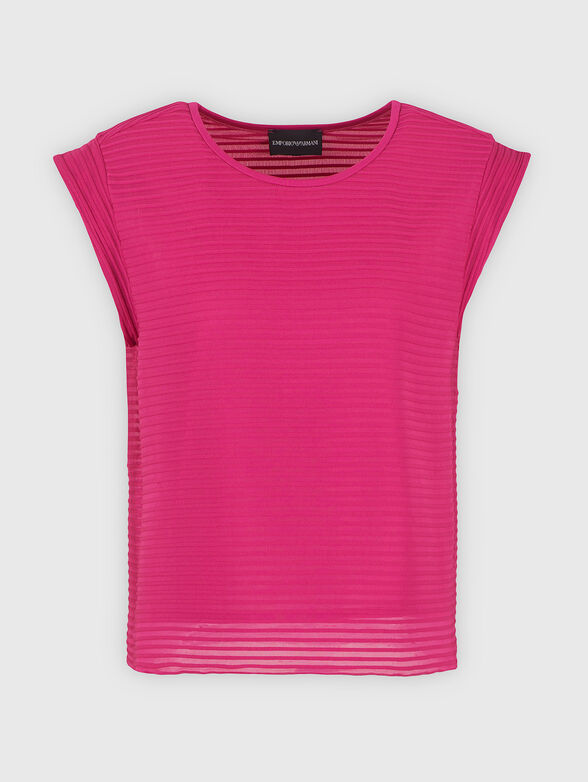 Jacquard top in fuxia colour - 1