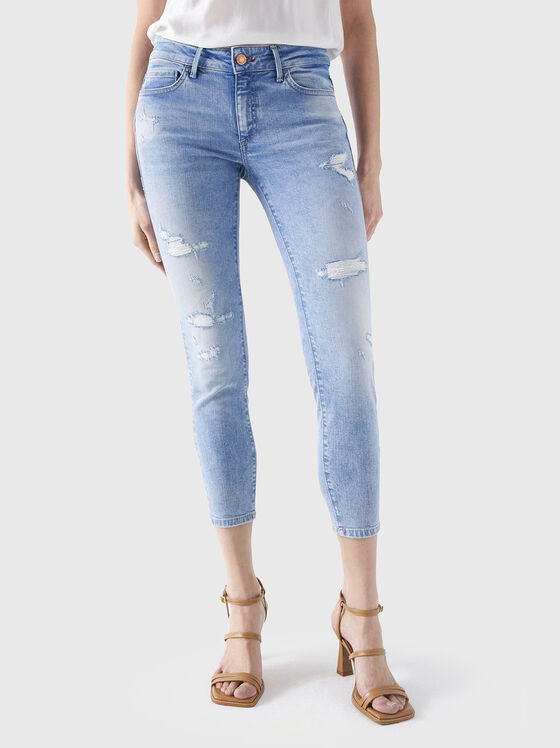 Cropped skinny jeans with rips - 1