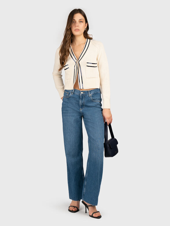 Straight jeans with wide legs - 4