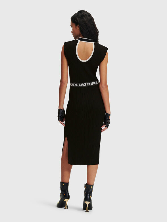 Black slim dress with cut out detail on the back - 2