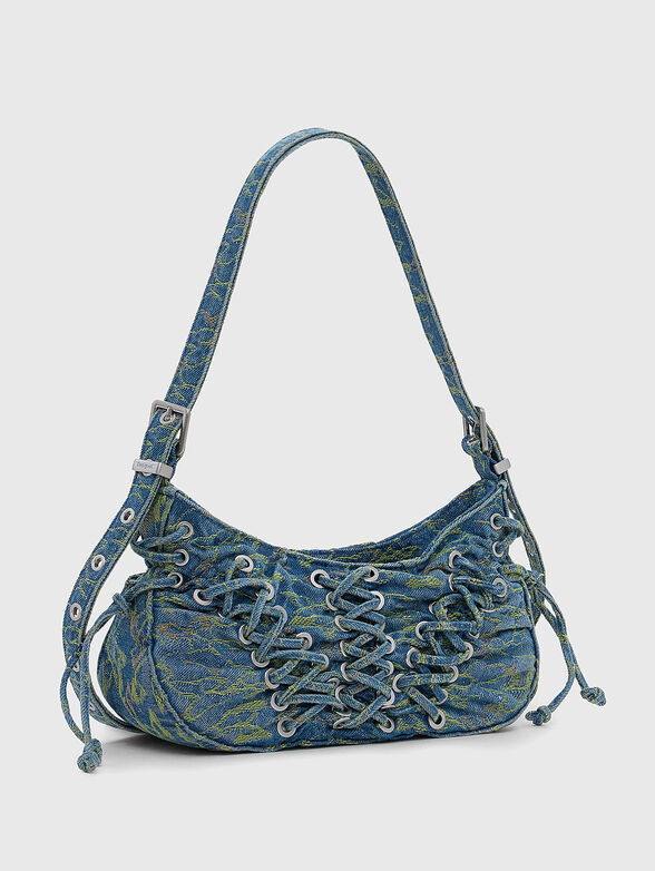 Small denim bag with embroidery - 4