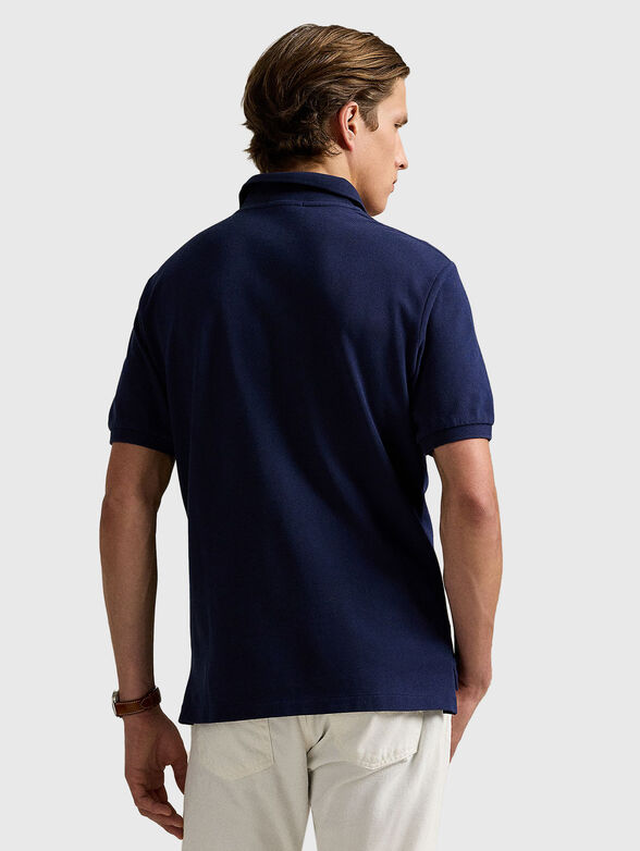 Cotton polo shirt with maxi logo - 3
