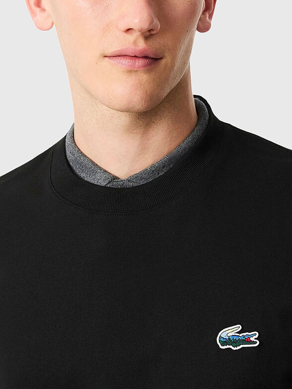 Cotton T-shirt with oval neckline - 4